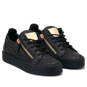 Ltaly luxe sapato casual de alta qualidade com zíper masculino e feminino sapatos baixos de couro fosco tênis masculino