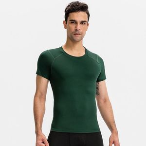 Running Jerseys Men Polyester Short Sleeve Fitness Training T-Shirt Boy High-elastic Wicking Quick-drying Top Tight Shirt