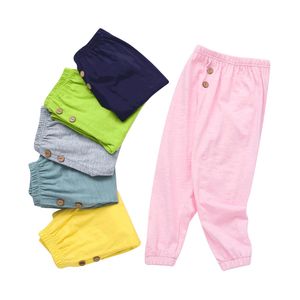 Trousers Childrens Spring Autumn Boys And Girls Button Casual Pajamas Anti-Mosquito Pants Baby Lantern 163 H1