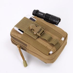 Universal Outdoor sports bag Tactical Holster Military Molle Hip Waist Belt Bags Wallet Pouch Purse Phone Case cover holder with Zipper Fanny Pack Pocket