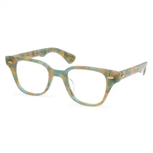 Moda güneş gözlüğü çerçeveleri est el yapımı asetat gözlükler çerçeve vintage kadınlar tam jant optik gözlük net lens reçete retro miyopi