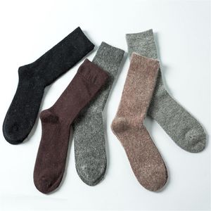 Party Favorit 1 Pare Angora Cashmere Wool Sock Mens Strumpor Bekväm varm ren färg svart