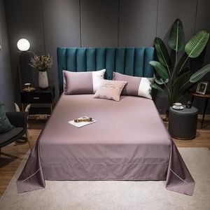 Sheets & Sets 1 Pc Bed Sheet Pure Cotton Single Size Juego De Sabanas Green Color Bedding Linens For Double High Quality Bedclothes