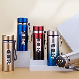 Smart Thermos Cup stor kapacitet Vattenflaskor Sling 304 Rostfritt stål Businessisolering Kettle Outdoor Gift Wh0285