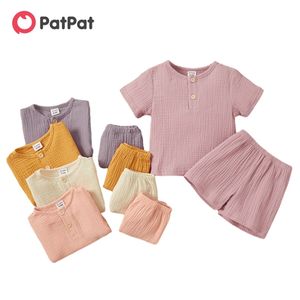 Arrival 2pcs Summer Cotton Short-sleeve Baby Unisex casual Baby's Sets Clothing 210528