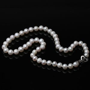 Real Freshwater Chain,White Natural Pearl For Women,Wedding Necklace Jewelry Fashion Gift