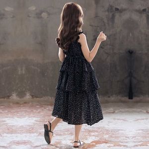 3-18 years old in older children girls drsummer polka dot print cake dresses fashion all-match Bohemia high-quality clothing