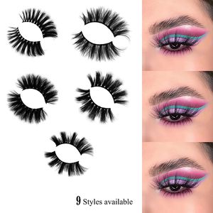 5 pares / definir 3D mink lash cílios falsos naturais / grossos olhos longos chicotados wispy maquiagem ferramentas de extensão de beleza