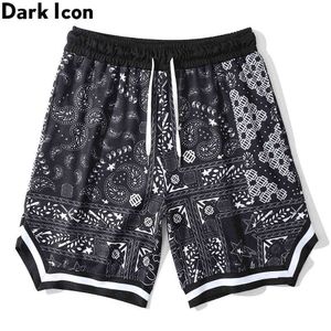 Geometric Bandana High Street Shorts Homens Verão Homens Shorts Color Block Block Shorts para homens 210603