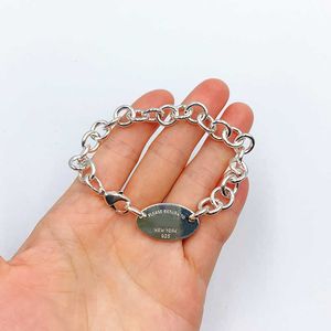 1 1 S925 Sterling Silver Oval Pendant Exclusive Sale Bracelet Original High Quality Jewelry Lovers Wedding Valentine Gift H0918