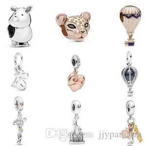 Designer Jewelry 925 Silver Bracelet Charm Bead fit Pandora Rose Gold Leopard Head Hot Air Balloon Slide Bracelets Beads European Style Charms Beaded Murano