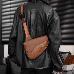 Luxurys Designers de alta qualidade Real Leather Mens Avenue Sling Bags Canvas Crossbody Graphite Coated Textile Designer Mulheres Bolsa de ombro