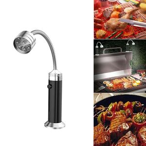 9 LED Flashlight BBQ Grill Light Outdoor Super Bright Magnetic Base Barbecue Lights Soft Tube Torch Lighting Lamp
