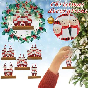 クリスマスの装飾ツリー家族樹脂像飾り飾りDiyの装飾パンデントクリスマス装飾年2022＃50