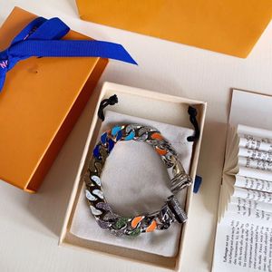 Fashion bracelet high quality dazzle craft set diamond hand link men and women the same couple Link, Chain size 20cm