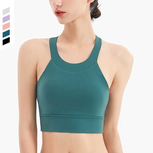 L-056 Camis Camis Tops de Cachorro Esportes Sexy Sexy Out Back Yoga Sutiã Fitness Running Gym Roupas Mulheres Underwear Waistcoat
