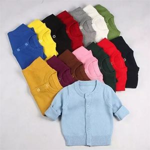 Bebek Erkek Kız Hırka Sonbahar Bahar Pamuk Kazak Üst Çocuk Giyim Örme Çocuklar Kıyafet 210521
