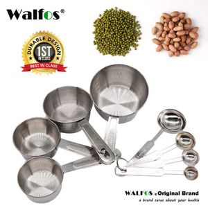 WALFOS Selling Stainless Steel Kitchen Measuring Cup Tools Spoons Baking Spoon Of Sugar Coffee Sets 210615