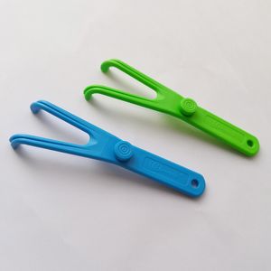 Plastic Dental Floss Holder Manufacturer Blue And Green Deep Cleaning Teeth Tool Oral Care 1000pcs