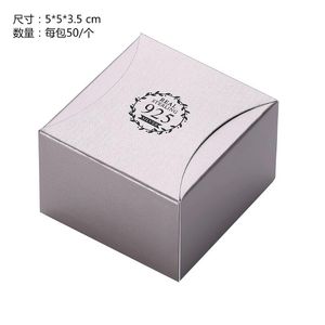 Watch boxes Cases Sterling Silver High-End Förpackning Box Ring 5 * 5 * 3,5 cm Jewlery Organizer Bag Strap Luxury Designer