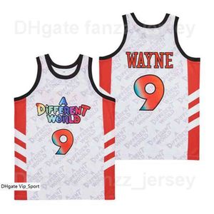 Film TV-Serie A Different World 9 Dwayne Wayne Trikot Herren Basketball Hip Hop Team Farbe Weiß Atmungsaktiv Hiphop für Sportfans Pure Cotton University Gut