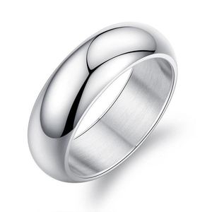 Wedding Rings RE Classic 7mm Stainless Steel Bands Basic For Men Women Comfort Fit US Size 7 To 12 J40