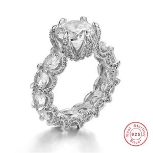 Dragon Claws 925 Sterling Silver 3CT Utworzone Pierścienie Dla Kobiet Luksusowy Zaręczyny Ślubne Diamentowe Pierścień Biżuteria