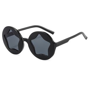 Hohe Qualität Sonnenbrille Kindertemperament Trend Fünfzackige Sternreflektierende Mode Full-Frame-Sonnenbrille