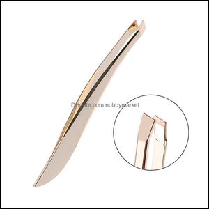 Pincett, Pick-up Verktyg Smycken Utrustning 1 st Proffs Rostfritt Stål Hårborttagning Eye Brow Eyebrow Pincett Clip Pearl Gold Women