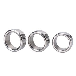 Male Penis Ring Metal Stainless Steel CocK Rings Heavy Cockring Head Delay Time Extend Sex Toys for Men