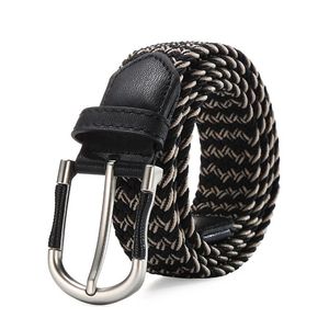 Cinture 2021 Cintura in tela elastica moda per donna Uomo Jeans con cinturino regolabile con fibbia ad ardiglione lavorata a maglia Alta qualità