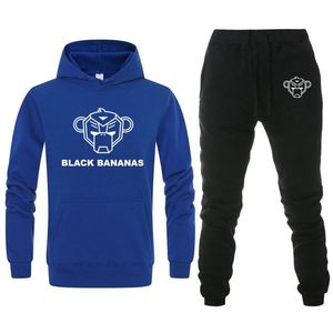 Erkek Hoodies Sweatshirts Turuncu Hoodie Marka Mektubu Baskılı Siyah Muz İki Parça Setleri Kapşonlu Takip Erkekler/Kadın Spor Giyim Hoodies+Sweatpants Jogg Fj9u