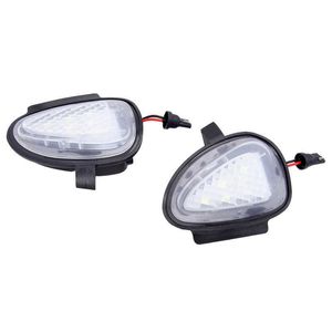 New 2 Pcs Car LED Under Side Mirror Lamp Puddle Light Super Bright White Lamps For VW Golf 6 MK6 GTI 2008-2014 For Touran 2011-2014