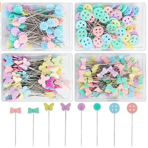 Straight Dressmaking Pins Schneidermacher Werkzeugknopf Blumenkopf Nähen Pin Quilt Stickerei Patchwork Diy Schmuck Dekoration Accessoires 100pcs/Los TE0008