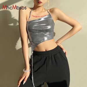 E-girl Camisole Women Asymmetrical Crop Top Harajuku Spaghetti Strap Chic Korean Sexy Sleeveless Camis Stylish Y2K Clothes 210517