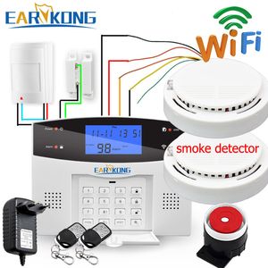 Wired & Wireless 433MHz, Wifi PSTN GSM Burglar Security Alarm System Smart Home Relay Output APP Russian Spanish 7 language