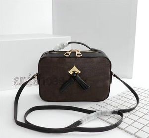 가방 St Sulpice BB Crossbody Womens Luxurys 핸드백 캔버스 가죽 편지 유황 여성 토트 Saintonge Purse M43557 M43555