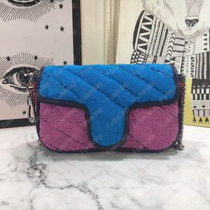 women Shoulder Bags luxury fashion brand 476433 min Multicolor Marmont bag 16.5*10.2*5.1cm