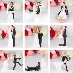 Wholesale bride groom resin wedding cake topper for sale - Group buy Other Festive Party Supplies Romantic Groom Bride Marry Wedding Cake Topper Decoration Funny Resin Figurine Valentine s Engagement Anniver