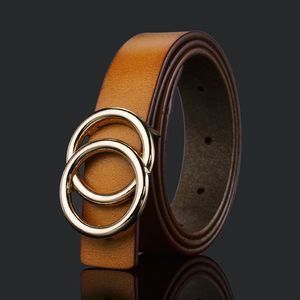 Kids Genuine Leather Belts Bronze Buckle Children Waist Strap Elegant Style All-match Girls Boys Women Waistband High quality