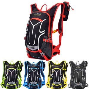 18L Bike Cycling Outdoor Sport Knapsack Running Hiking Climbing Backpack Hydration Water Bag Rucksack Bladder Pack Rain Cover G220308