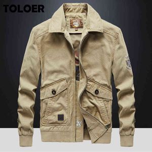 Militärische Männer Casual Army Jackets Männer Taktische Winddichte Jacke Kampfmedaille Stickerei Mantel Männliche Bomber Mode Revers Mäntel 4XL Y1109