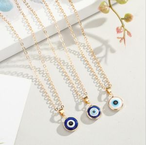 Olho azul pingente liga colar jóias acessórios cadeia colares crianças presente de aniversário