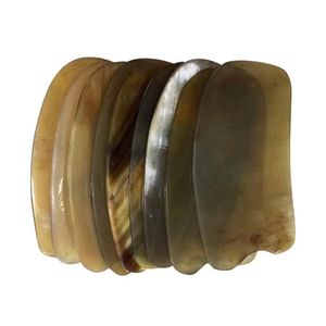 Natural Ox Horn Gua Sha SHA Ścięgna Kij Twarzy Scraping Masaż Dla Zdrowia Neck Ciała Ciało Powrót Piękna Pielęgnacja Skóry Guasha Masaż