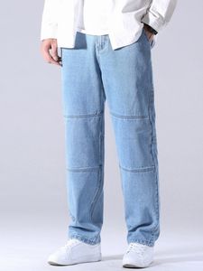 Men Slant Pocket Straight Leg Jeans E5Bw#