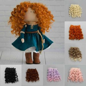 15*100cm High Quality Screw Curly Extensions For All Dolls DIY Wigs Heat Resistant Fiber Hair Wefts Accessories Toys