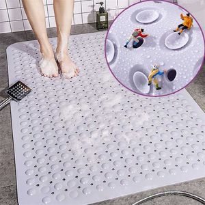 Bathroom Mat Bathtub Large Strong Suction Anti Slip Bath Shower Mat PVC Foot Pad Odorless Non-Toxic 211109