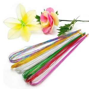 80cm Long Stocking Flower Iron Wire Used For DIY Nylon Flower Making Floral Wire Ronde Flower Material Accessory 0.46mm Y0630
