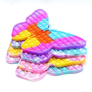 55% Off Fontes de Festa Borboleta Butterfly Rainbow Fidget Brinquedos Luminous Camuflagem Roedor Matando Pioneer Antistress Toy Push Children's Desktop Educacional 20 * 30cm yghd02