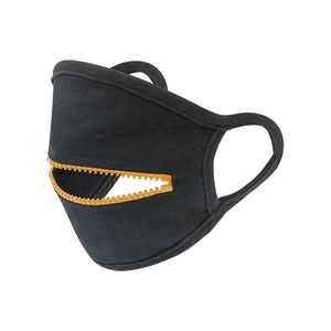 2021 Novo Black Zipper Mask 2-Camada Algodão Respirável Adulto Homens Mulheres Anti-Poeira e Máscaras Quentes Ciclismo